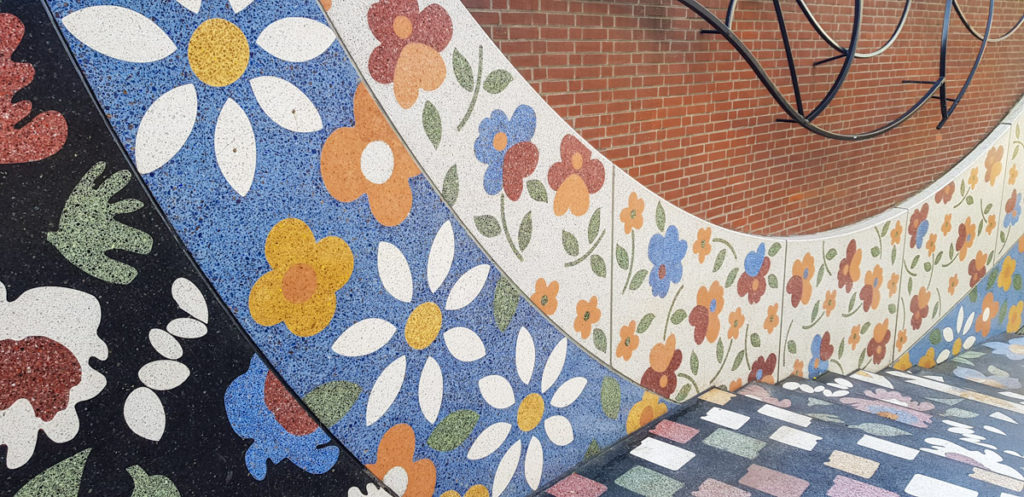 Flower stairs in Vlaardingen, the Netherlands