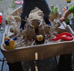 Springen in watertafel