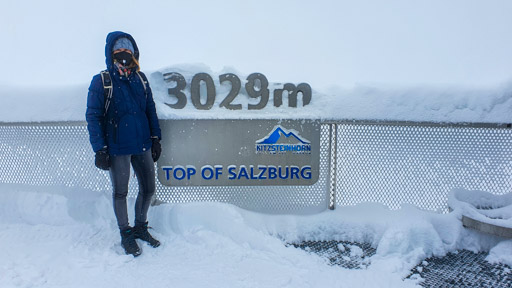 Kim at Gipfelwelt 3000 in Austria