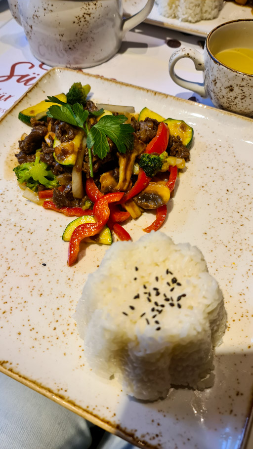 Korean food at restaurant Akakiko in Graz, Austria