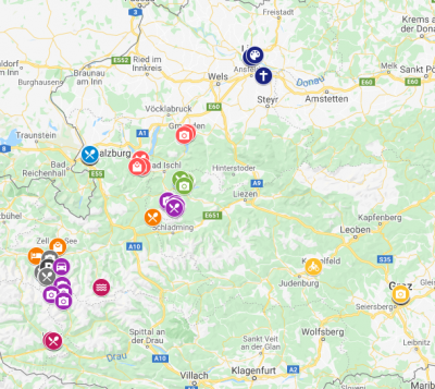Austria-Itinerary-Map Austria Itinerary Map
