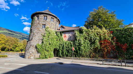 Iselturm and city wall in Lienz, Austria