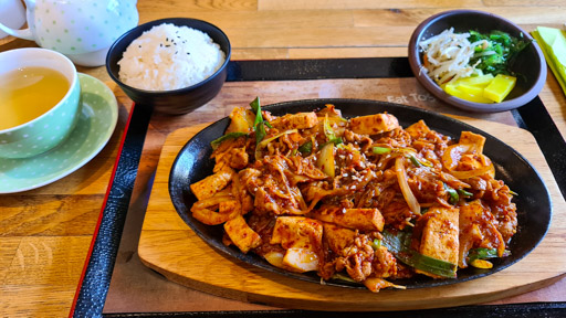 Korean food at restaurant DAO in Linz, Austria