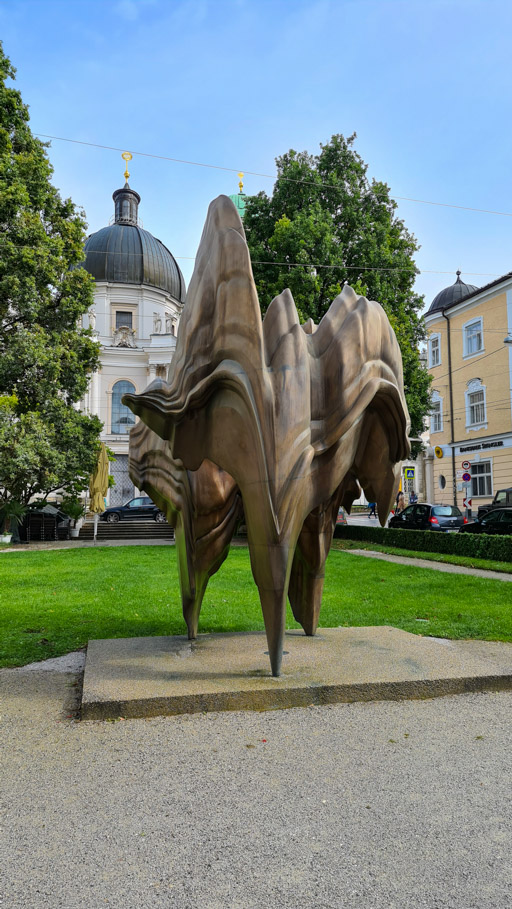 Caldera in front of Mozart House in Salzburg