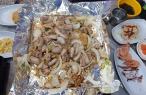 Eel at Haeundae beach in Busan, South Korea