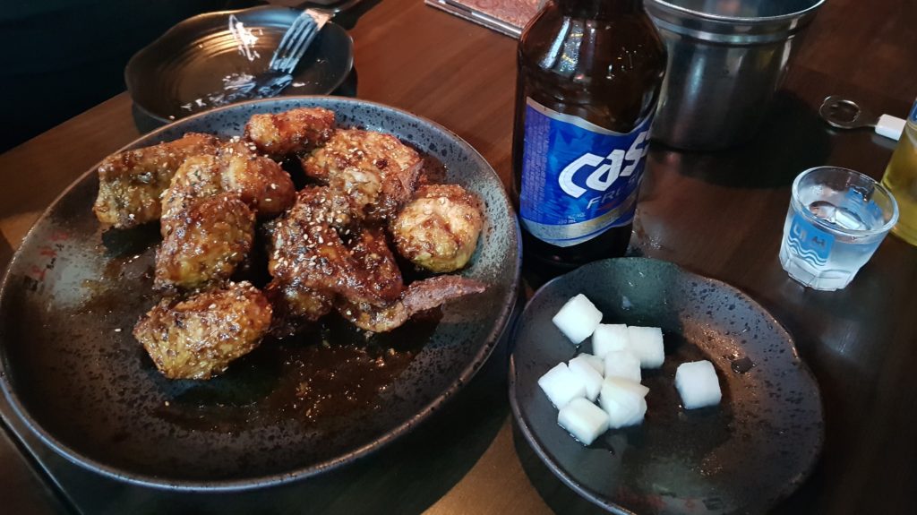 Fried Chicken at Nampo street in Busan, South Korea