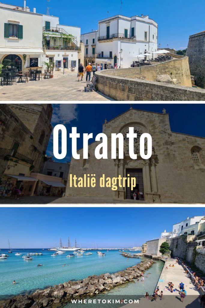 De stad Otranto in Italië (Puglia)