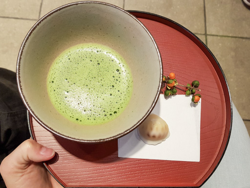 Matcha tea at Kagoshima tea shop in Japan