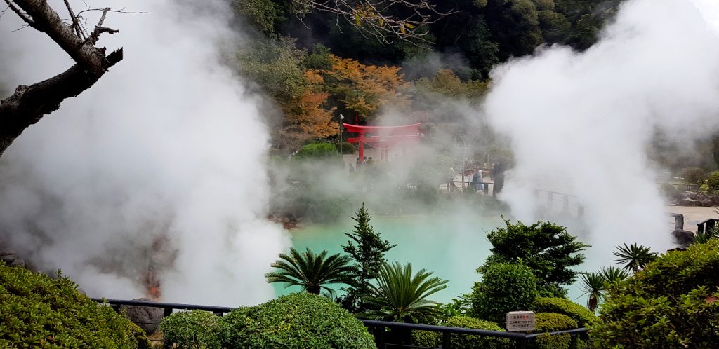 Nine Hells of Beppu on Kyushu Island in Japan