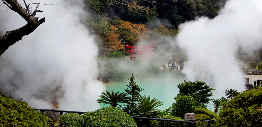 Nine Hells of Beppu on Kyushu Island in Japan