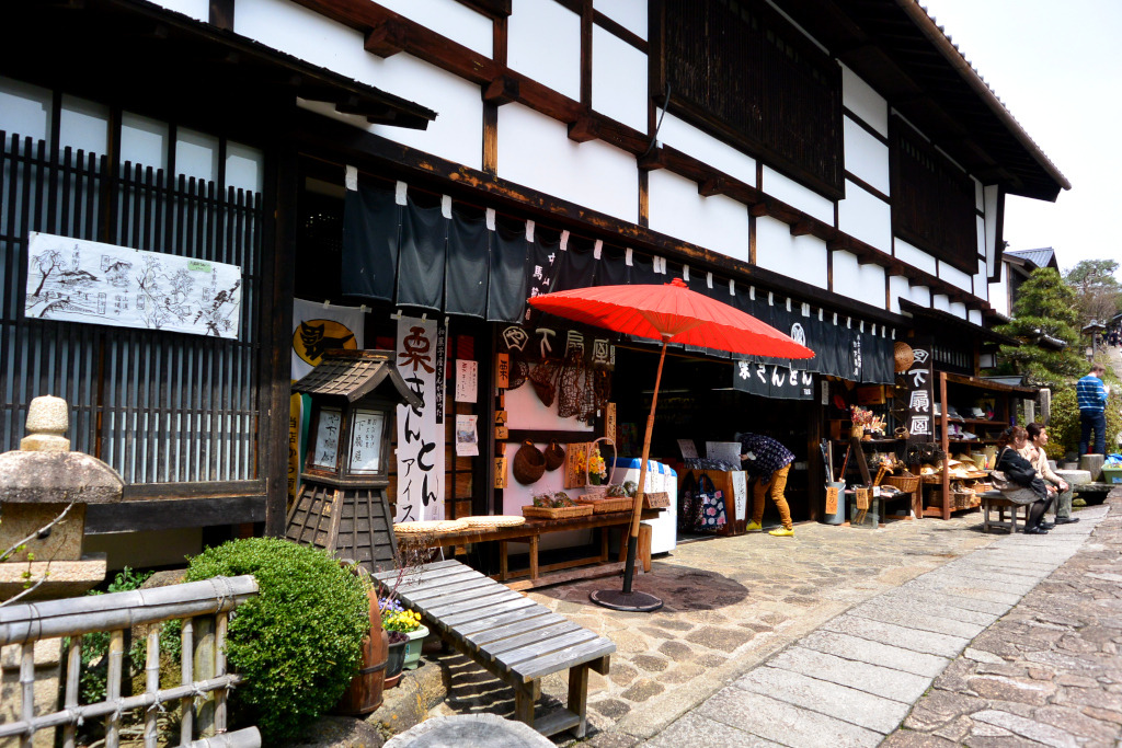Street in Tsumago in the Nagiso Valley in Japan