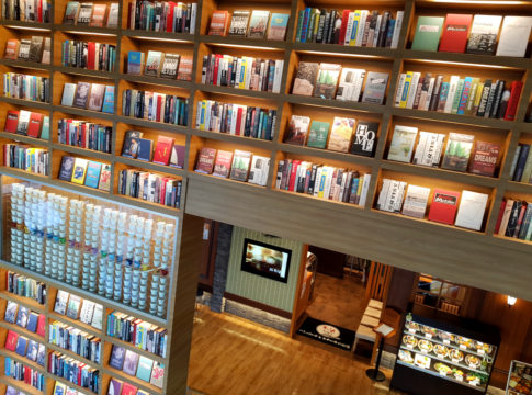 Bookshop at Mirai Nagasaki Cocowalk mall in Nagasaki on Kyushu Island in Japan