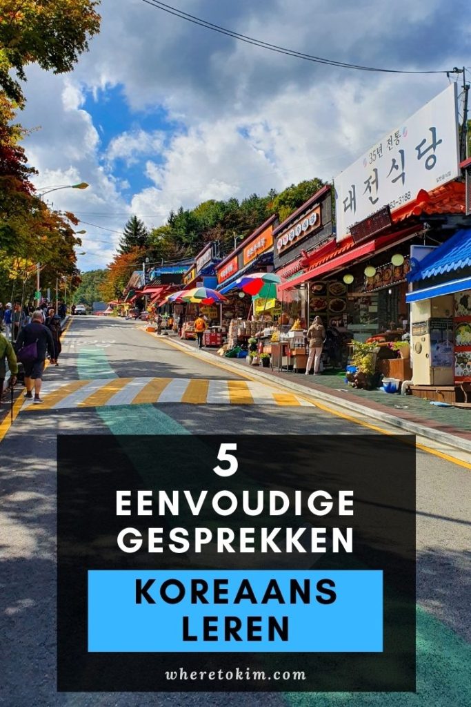 Oefengesprekken voor het leren van de Koreaanse taal
