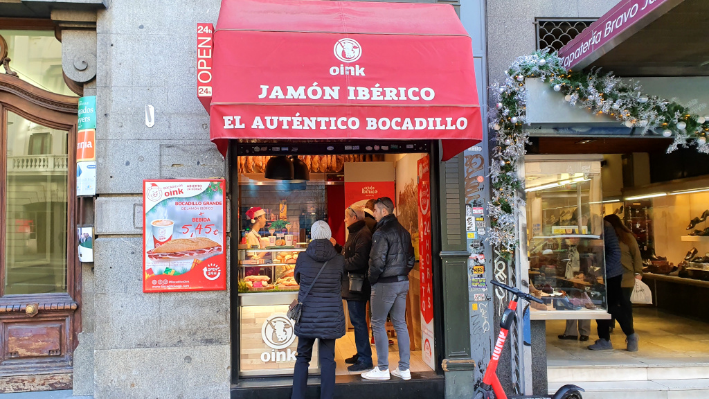 Bocadillo de Jamón Ibérico in Madrid, Spain