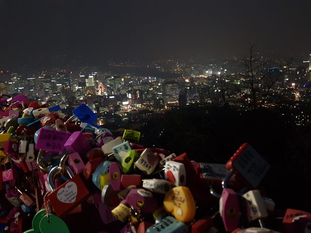 Love locks at Seoul Namsan Tower, South Korea