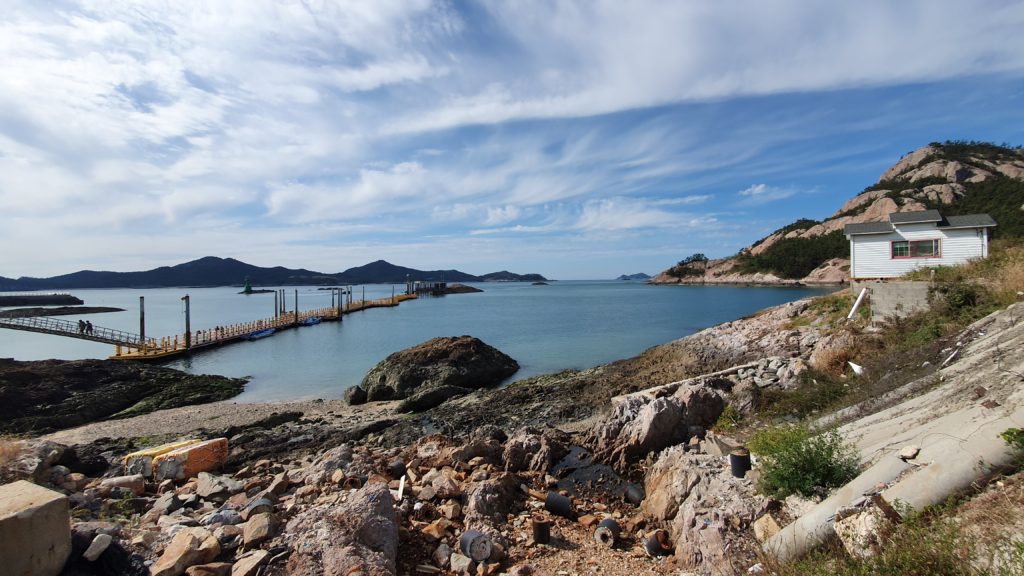 White house at Jangjado island in South Korea