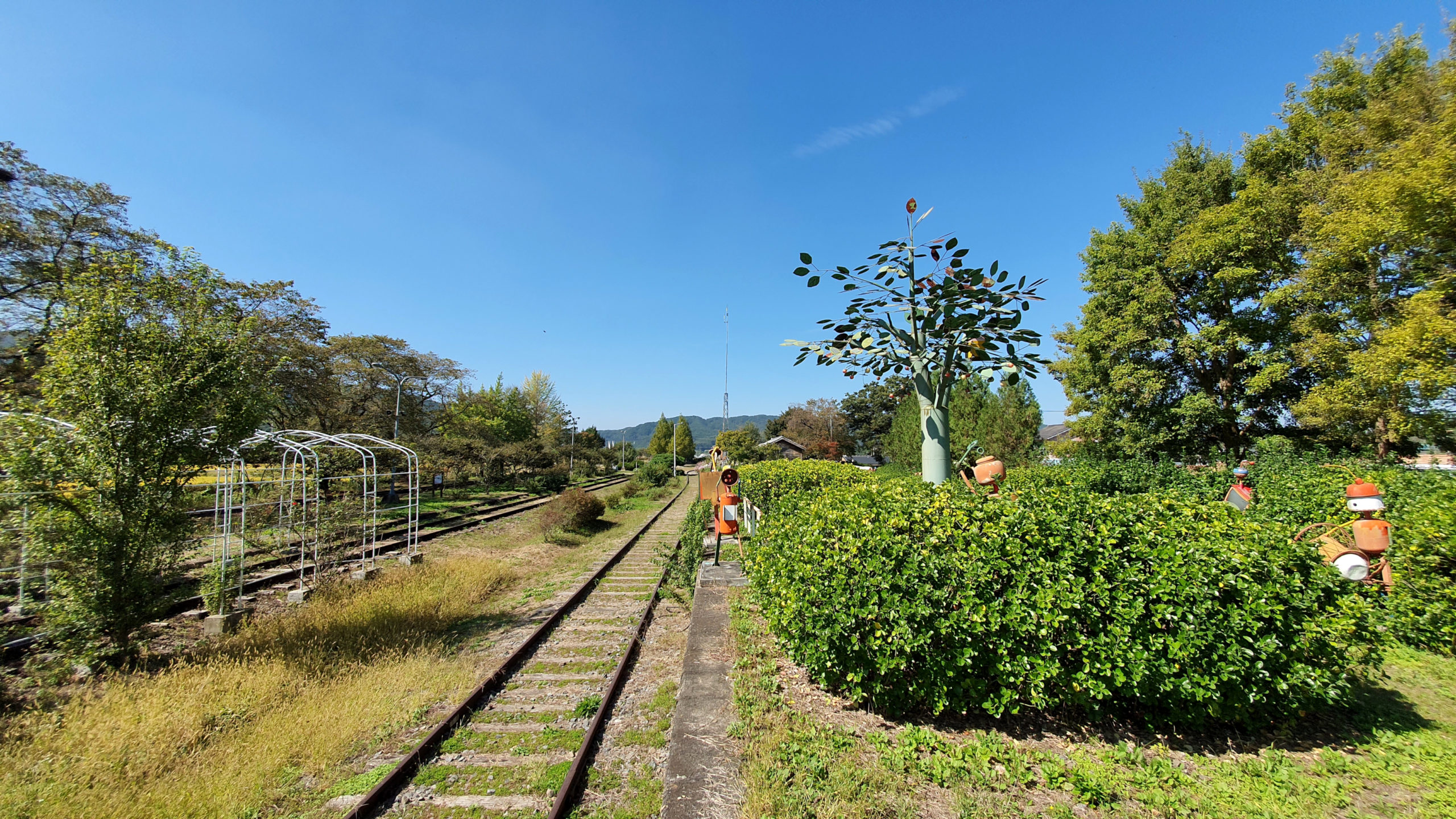 Rails at Seodo Station in South Korea