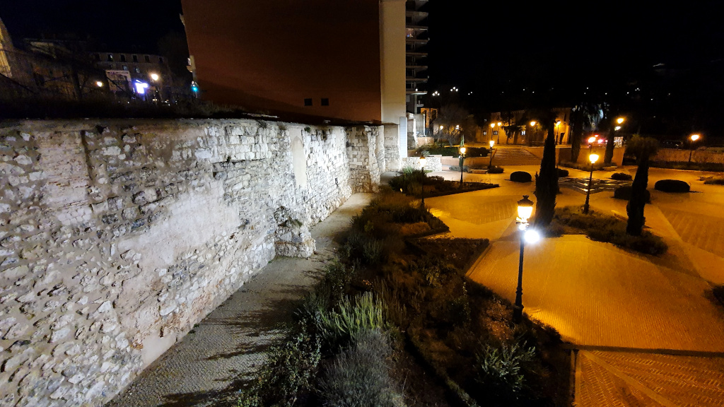 Medieval muslim wall in Madrid, Spain