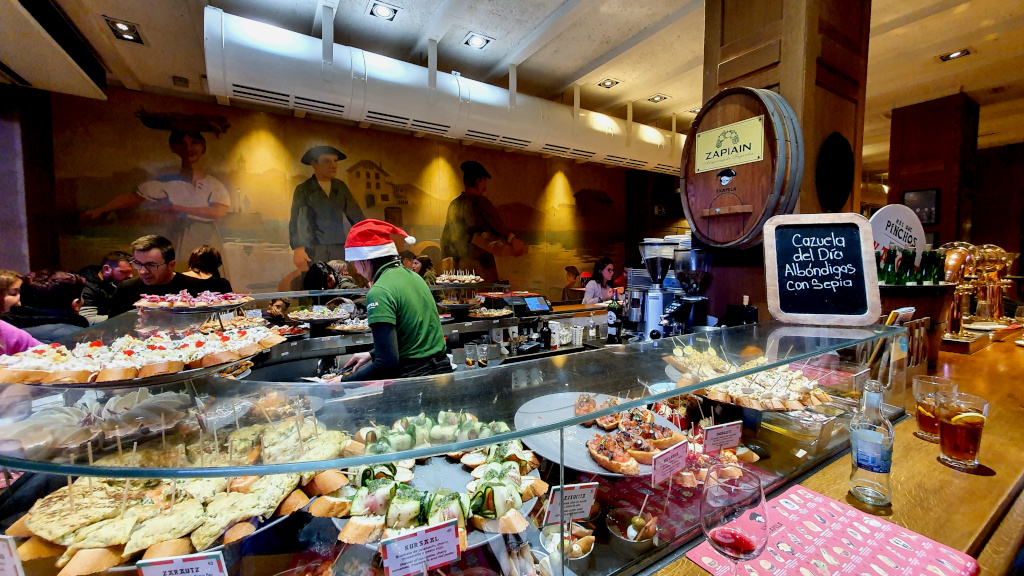 Txapela basque tapas bar in Madrid, Spain